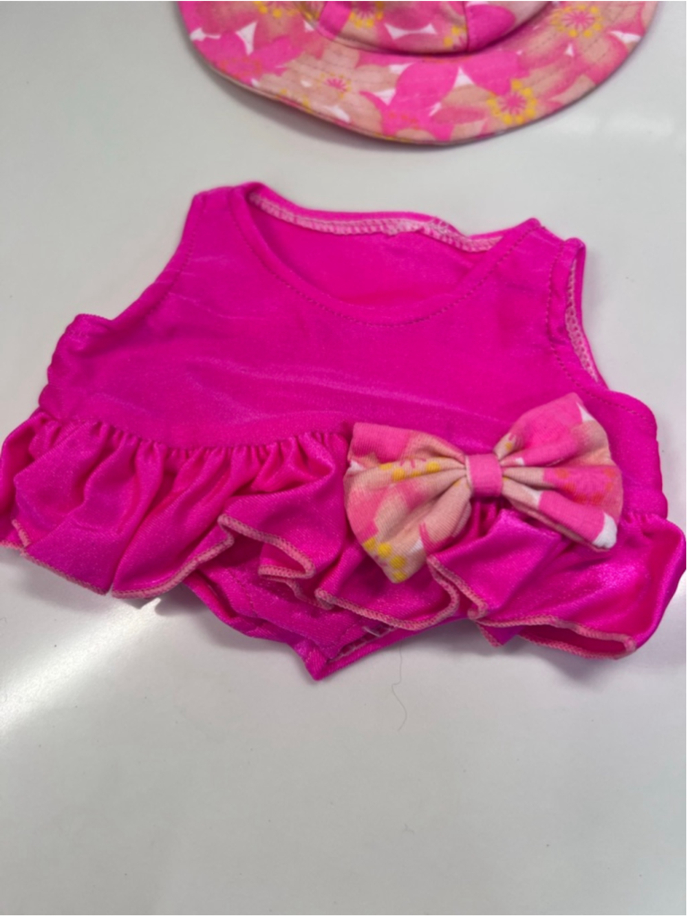 Doll Clothes for 15” American Girl Bitty Baby Twin Girls Pink Swim Suit Sundress - Picture 6 of 12